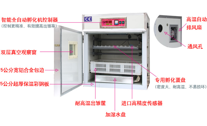 慧达880枚小型孵化机